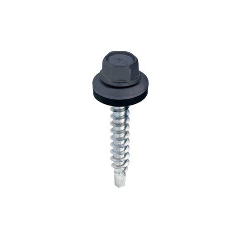 Aluminium coated roofing screws RAL7016 5.5mm x 35mm